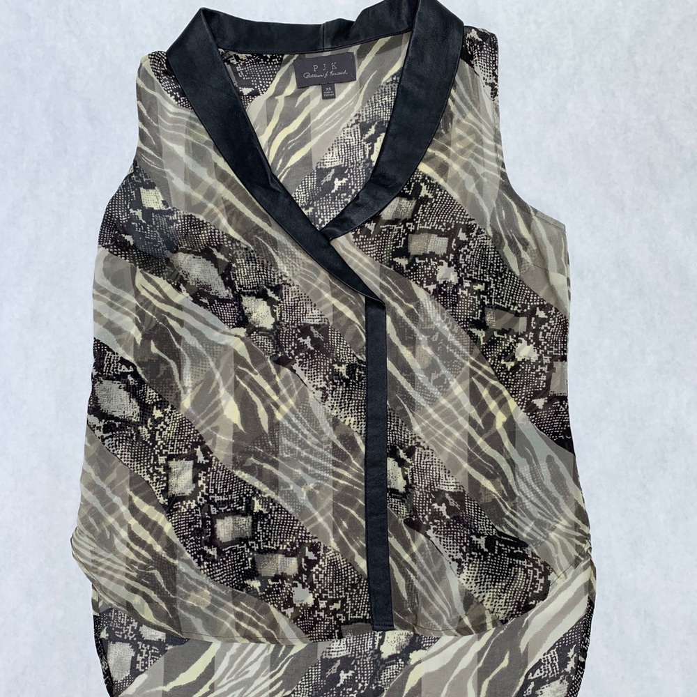 PJK snake/animal patterned blouse, size XS